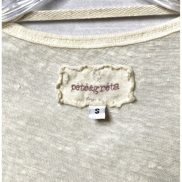 JW Pete & Greta Women's Sleeveless Beige Linen Button Down Long Cardigan Size S - Picture 3 of 9